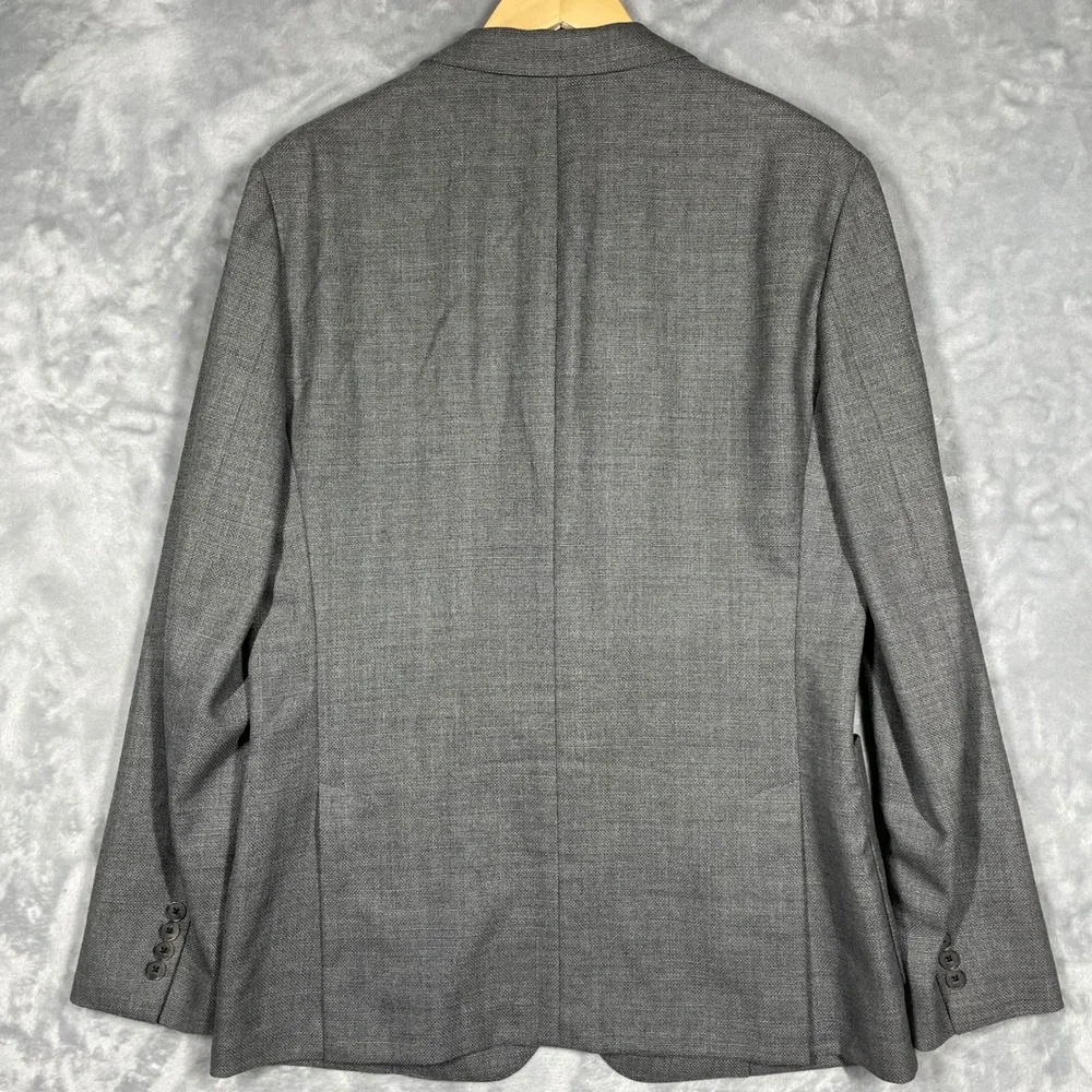 Bonobos Slim Fit Grey Vitale Barberis Canonico Wool Blazer 42R Unlined
